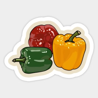 Capsicum cartoon illustration Sticker